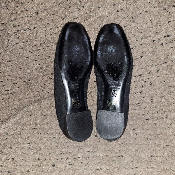 STUART WEITZMAN-Arabella Ballet Flats-Black Lace Fabric/Leather-Sz 7.5-Excellent - Picture 7 of 7